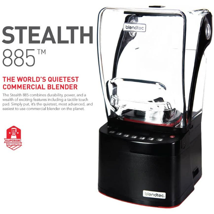 キッチン家電 Blendtec QB1 Stealth Black 1380W FMI Blendtec Stealth – Juice Bar Outfitter - Healthy Drinks